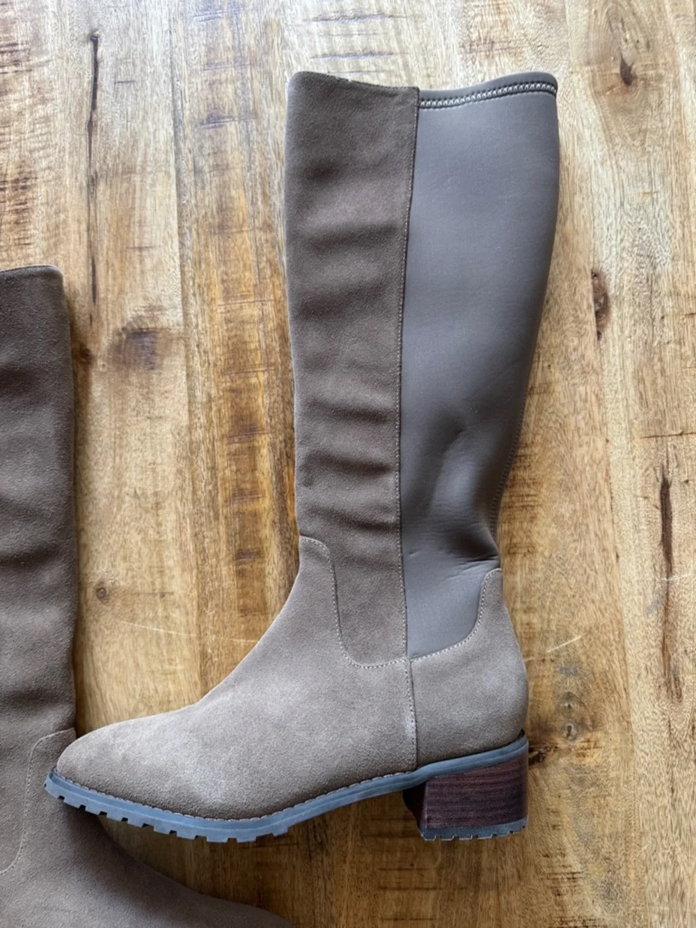 Blondo Symone Waterproof Knee High Boots side zipper cow suede leather 9.5